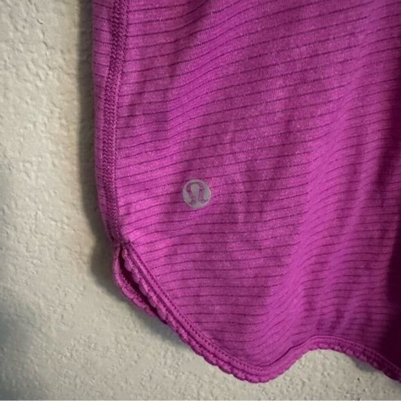 Lululemon 105 F Singlet Tank Top Raspberry Heathered Ultra Violet Pink Stripe 6 - Picture 8 of 8